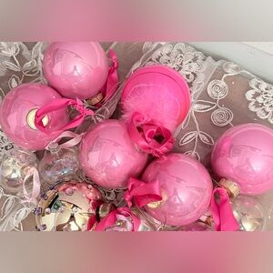 More Pink from Tootsie’s closet!!bottom reallyVibrant Pink Holiday Ornaments  o